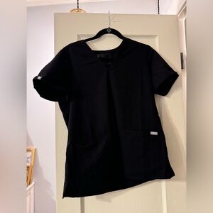 Figs black catarina scrub top
